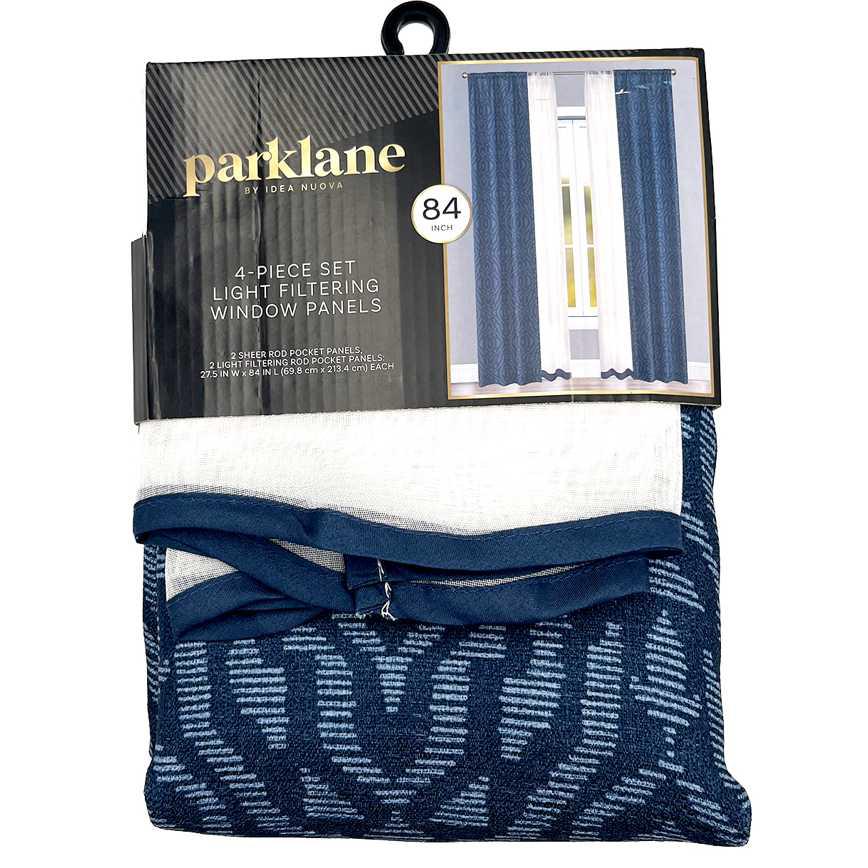 Light Filtering Window Panels 4 Piece Set 84 in.