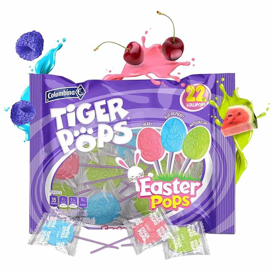 Colombina Tiger Pops Easter Pops 7 oz.