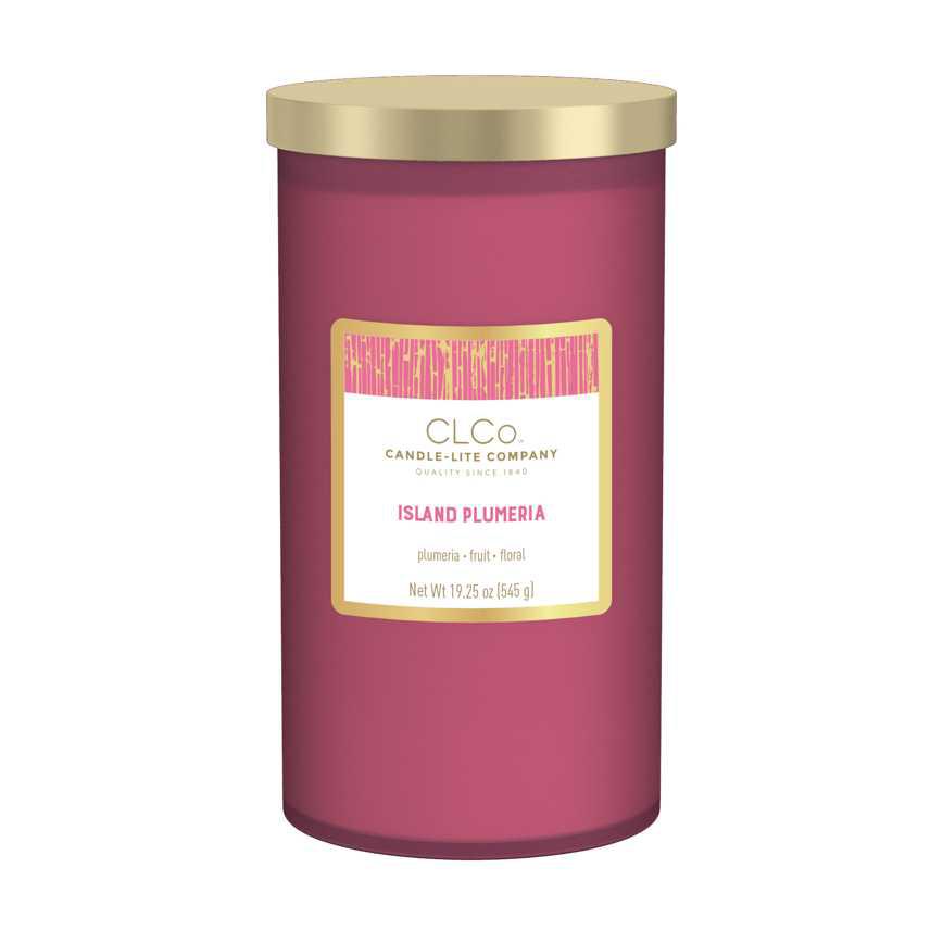 Candle-lite Frosted Jar Candle Island Plumeria 19.25 oz.