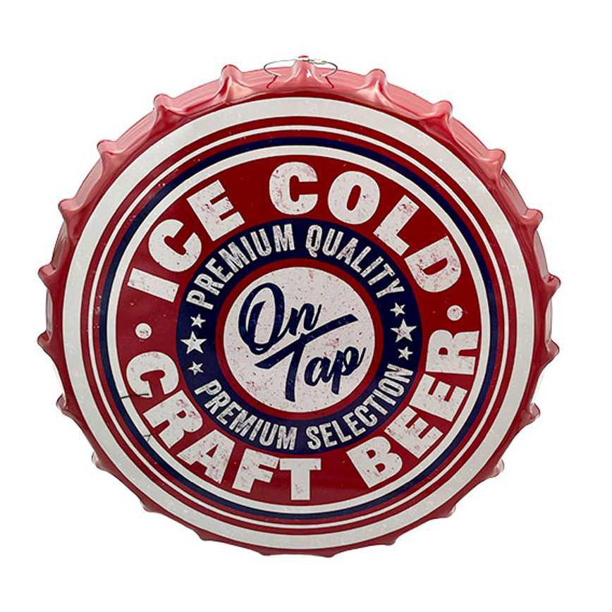Metal Bottle Cap Signs 16"