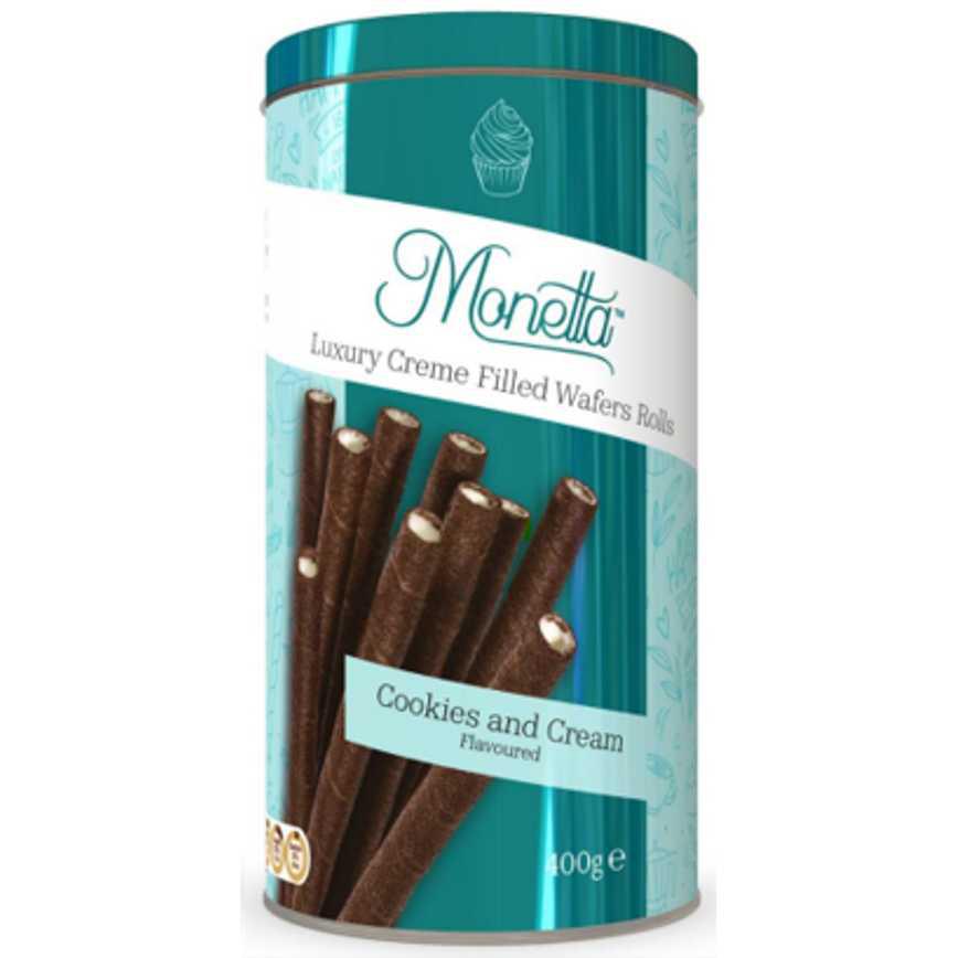 Monetta Wafer Rolls Cookies and Cream 10.5 oz.
