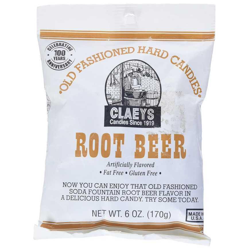 Claey's Candies Old Fashioned Hard Candies Root Beer 6 oz.
