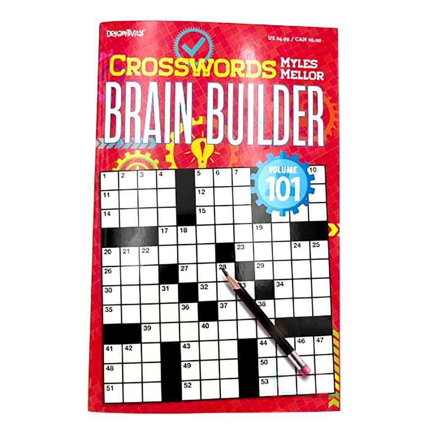 Crosswords Brain Builder Digest-Sized Puzzle Book
