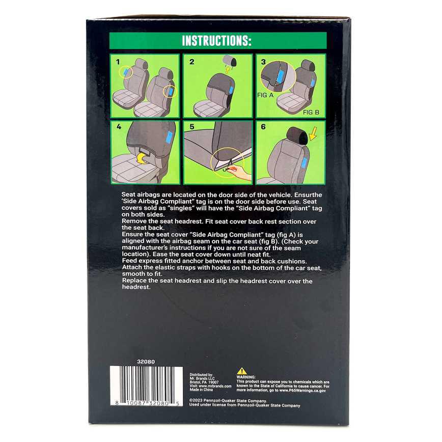 Quaker State Seat Covers 2 pk.