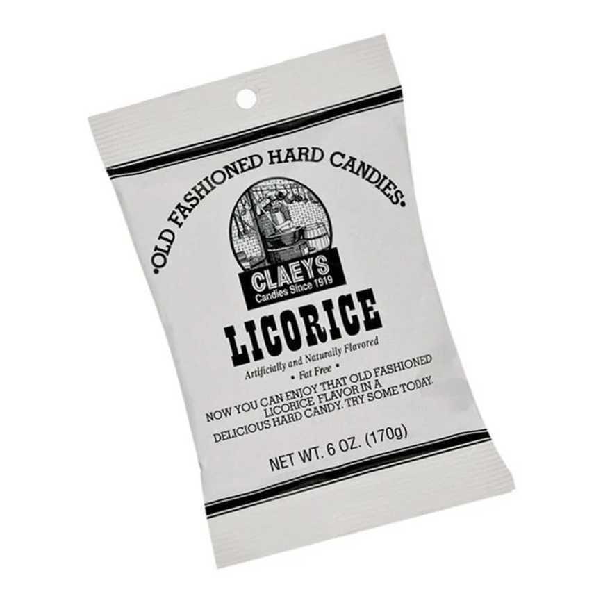 Claey's Candies Old Fashioned Hard Candies Licorice 6 oz.