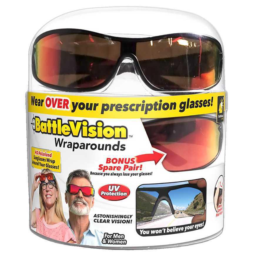 As Seen On TV Battlevision Wraparound Sunglasses 2 pk.