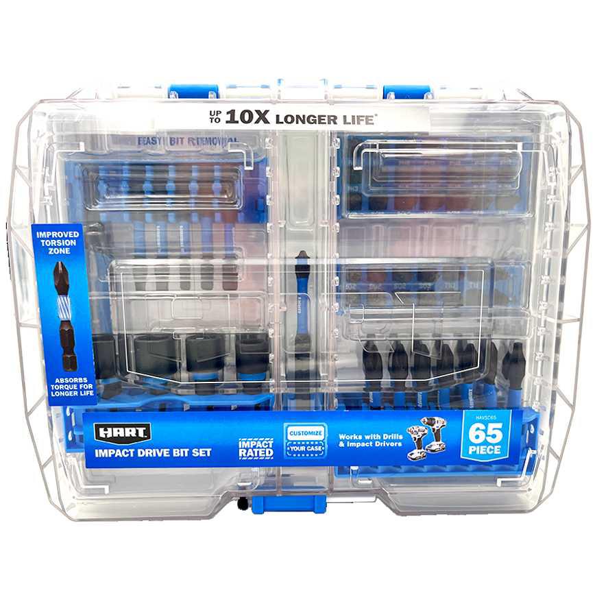 Hart Impact Driver Bit Set 65 pc.