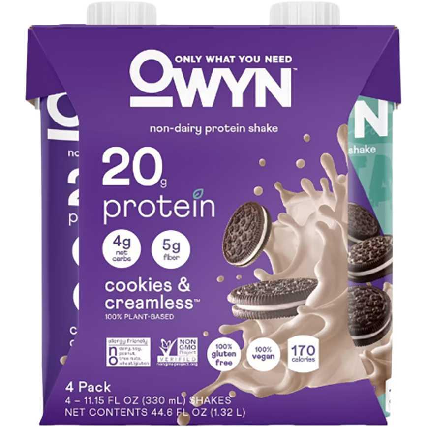 Owyn Protein Shakes Cookies & Creamless 4 pk.