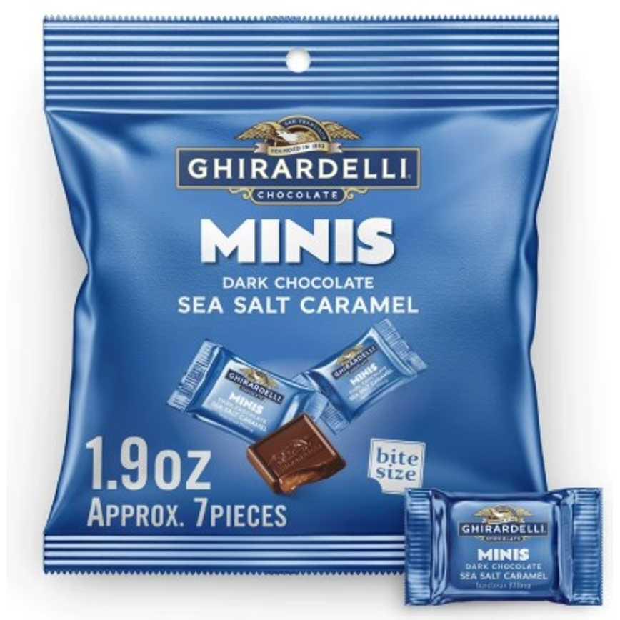 Ghirardelli Minis Dark Chocolate Sea Salt Caramel 1.9 oz.