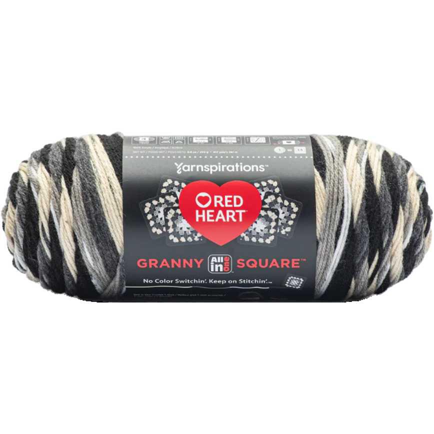 Red Heart All-In-One Granny Square Yarn 8.8 oz.