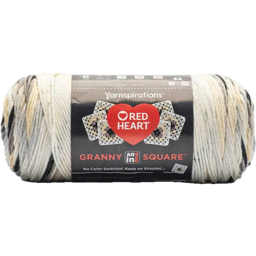 Red Heart All-In-One Granny Square Yarn 8.8 oz.