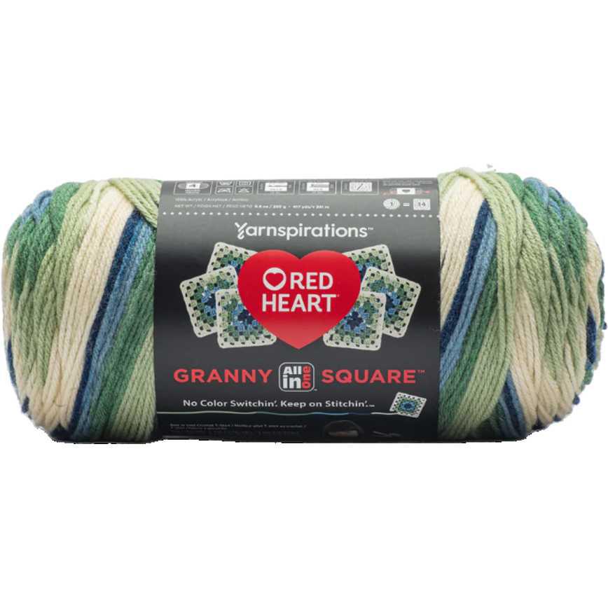 Red Heart All-In-One Granny Square Yarn 8.8 oz.