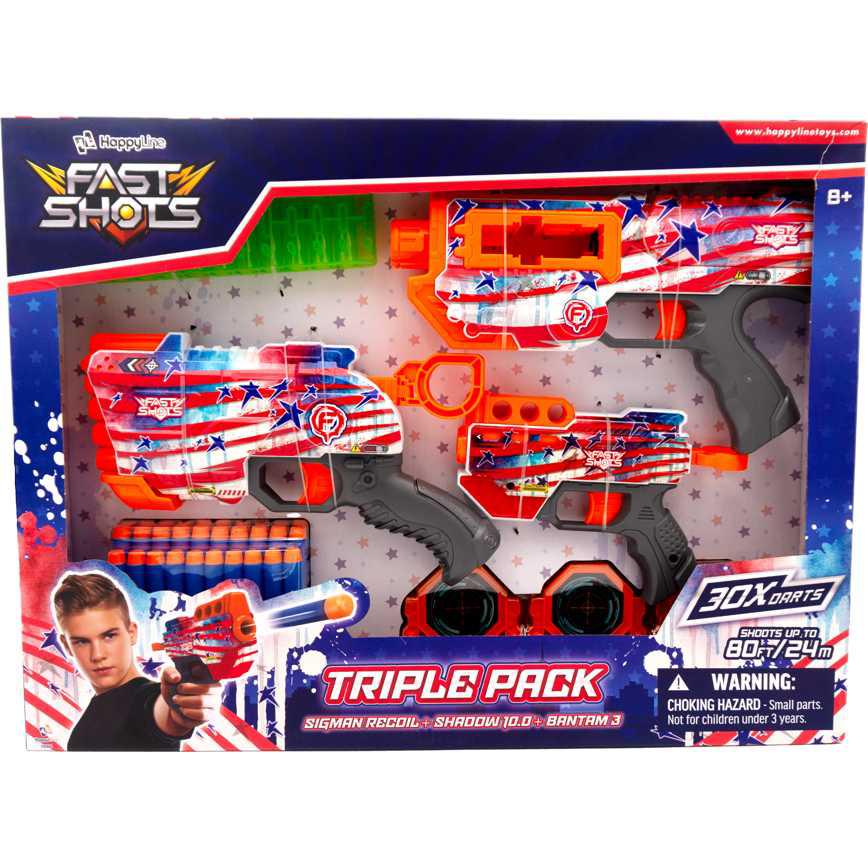 Fast Shots Stars & Stripes Blaster Pack 3 pk.