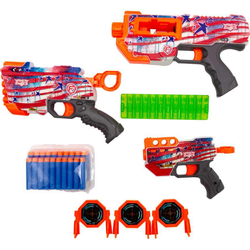 Fast Shots Stars & Stripes Blaster Pack 3 pk.