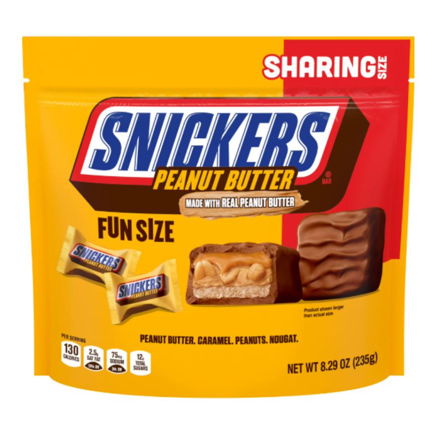 Snickers Fun Size Candy Bars Peanut Butter 8.29 oz.
