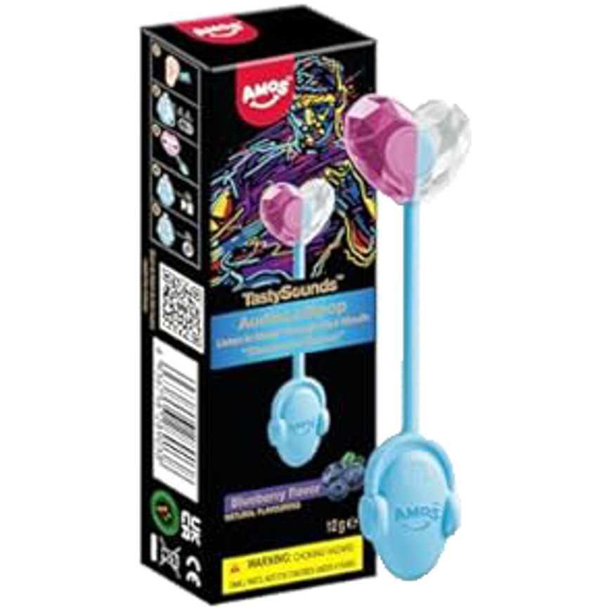 Amos TastySound Pops Blueberry 0.42 oz.