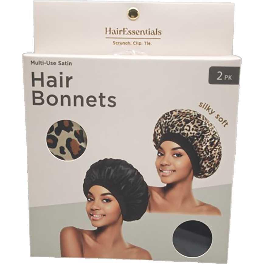 Hair Essentials Satin Hair Bonnets 2 pk.