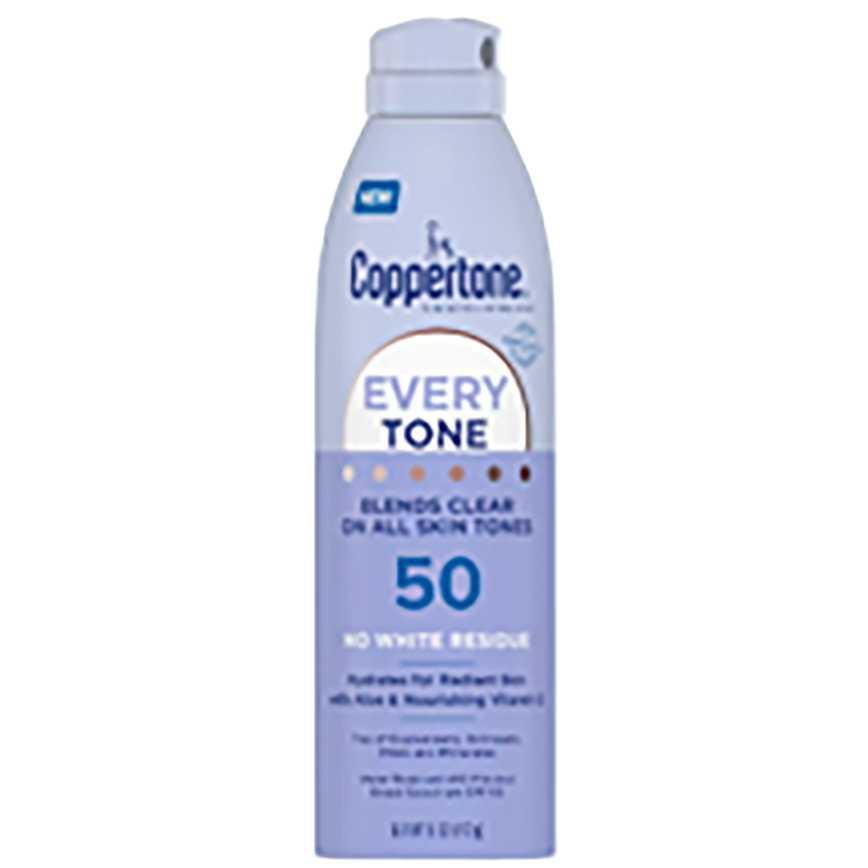 Coppertone Every Tone Sunscreen Spray SPF 50 5 oz.