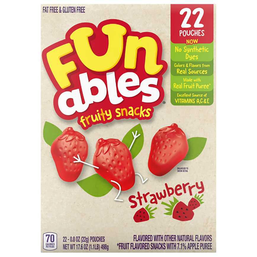 Funables Fruity Snacks Strawberry 22 ct.