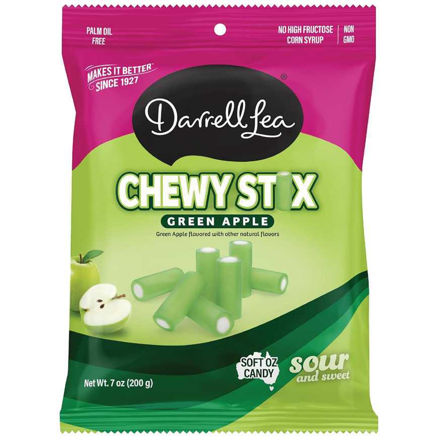 Darrell Lea Chewy Stix Green Apple 7 oz.