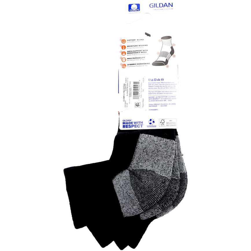 Gildan Men's Quarter Socks 3 pk.