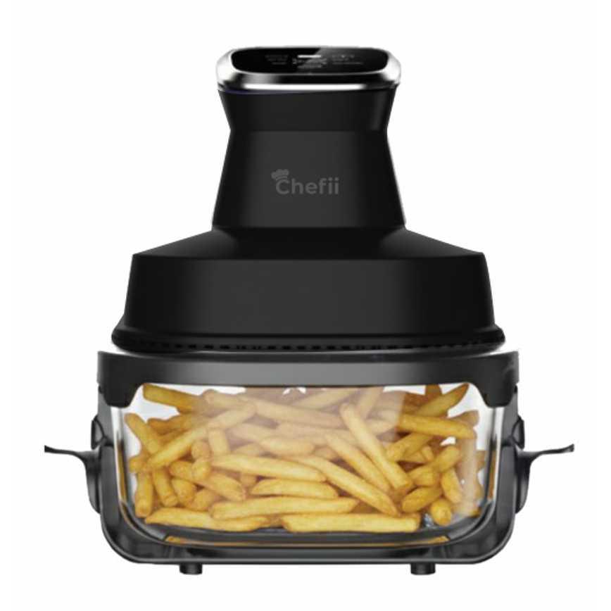 Chefii Digital Glass Air Fryer Black 5-Quart 
