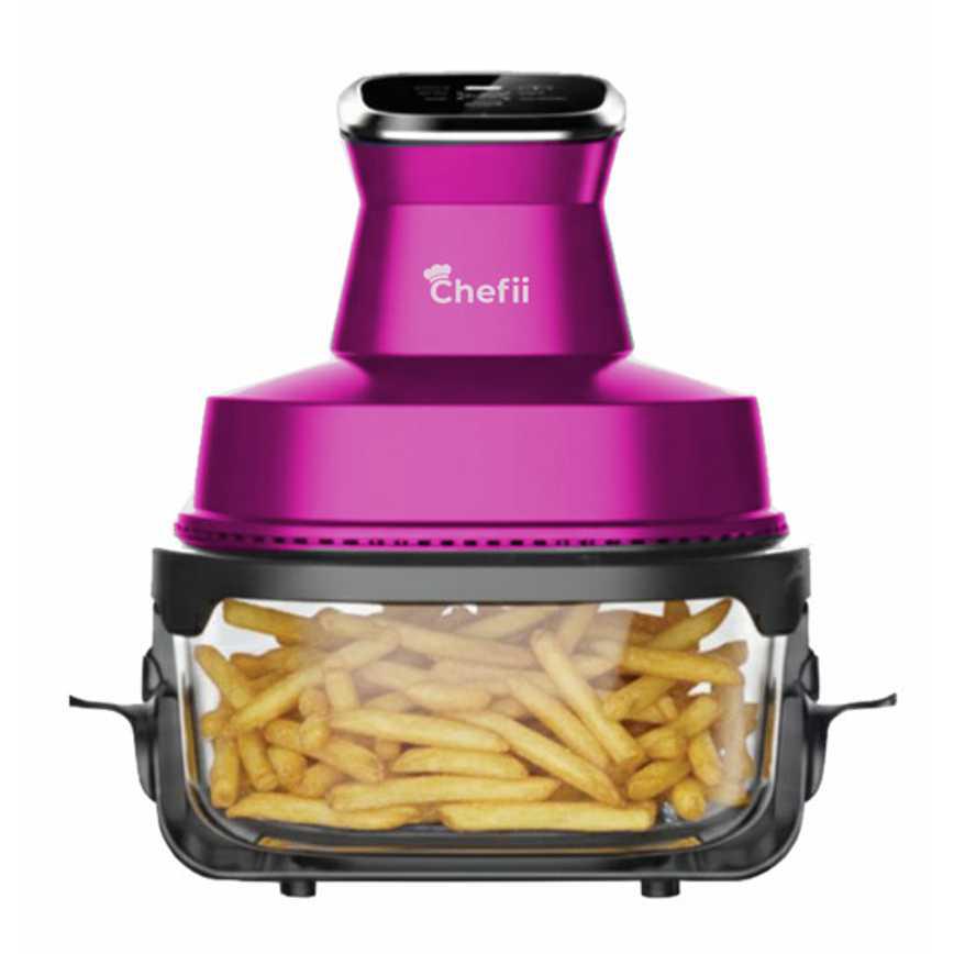 Chefii Digital Glass Air Fryer Pink 5-Quart 