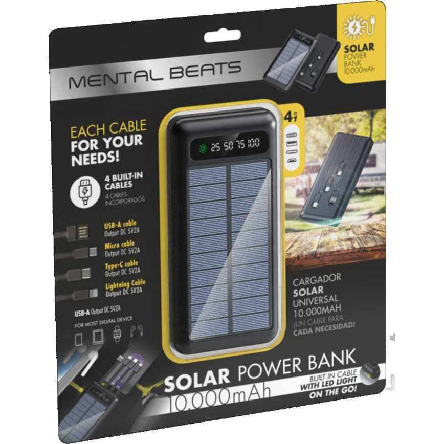 Mental Beats Solar Power Bank 10,000 mAh