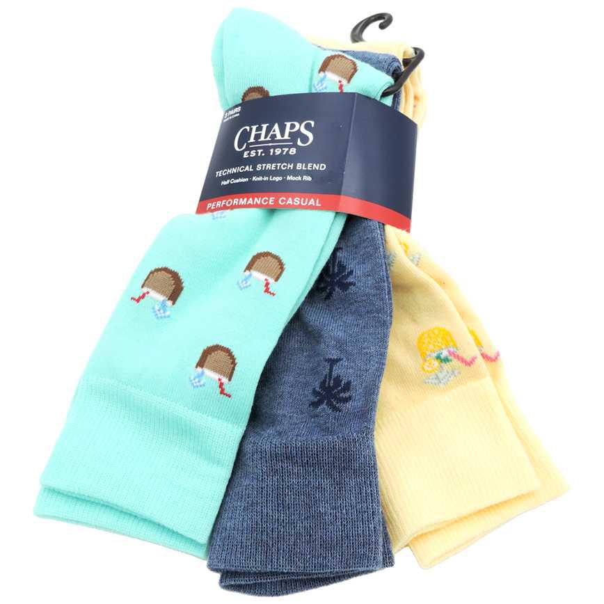 Chaps Men's Half Cushion Dress Socks 3 pk