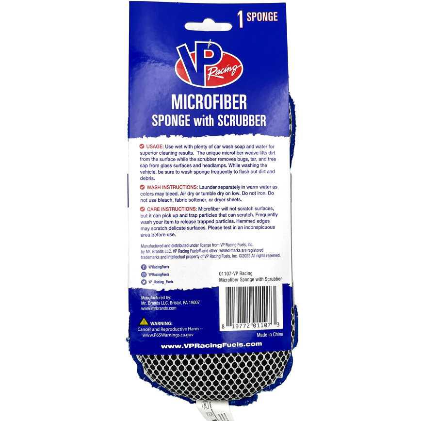 VP Racing Microfiber Sponge With Scrubber