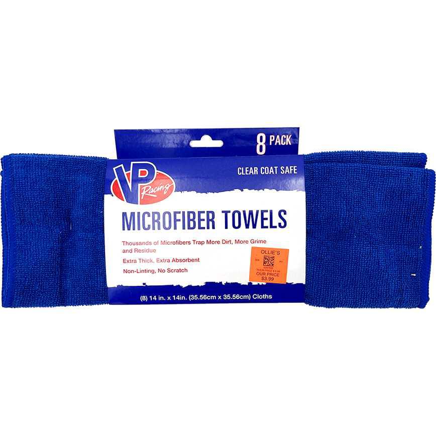 VP Racing Microfiber Towels 8 Pack 14" x 14"