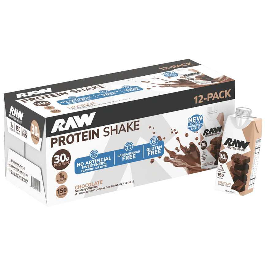 Raw Protein Shakes Chocolate 12 pk. 11 oz.