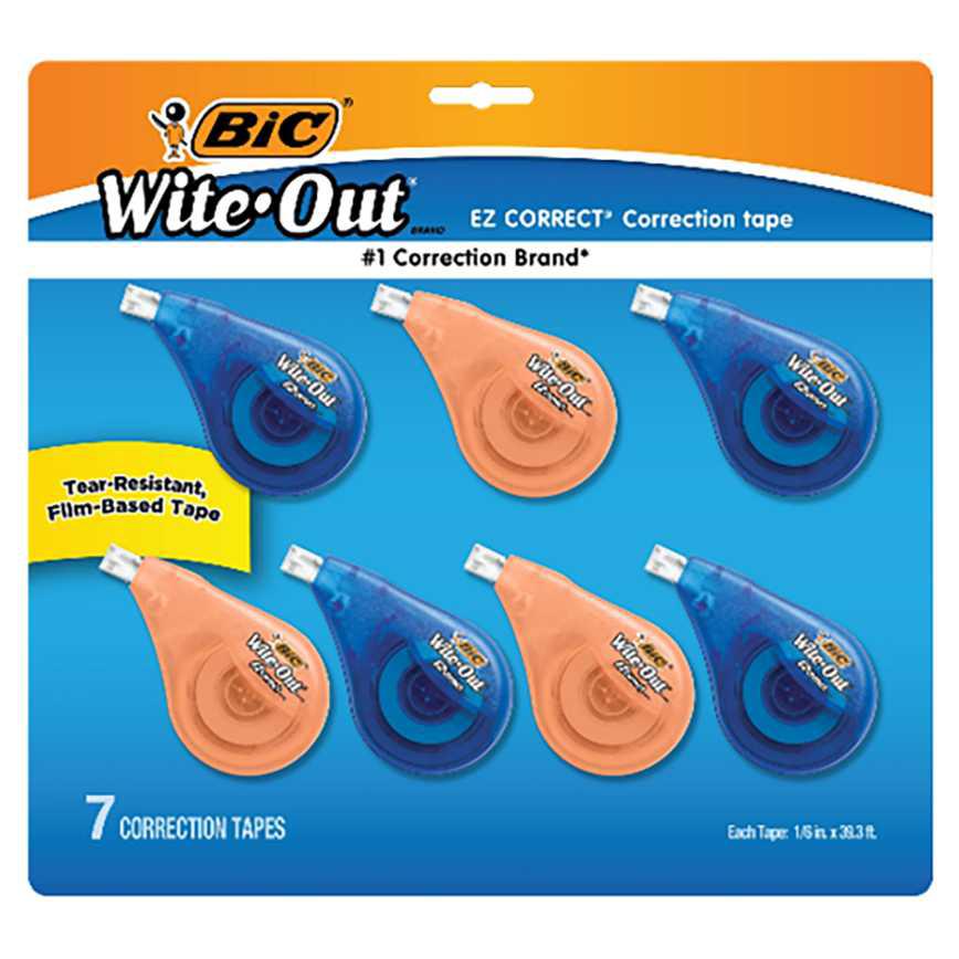Bic Wite-Out Correction Tape 7 pk.