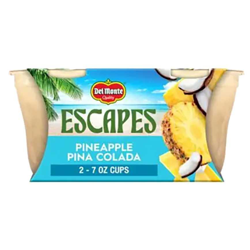 Del Monte Escapes Fruit Cups Pineapple Pina Colada 2 pk. 7 oz.