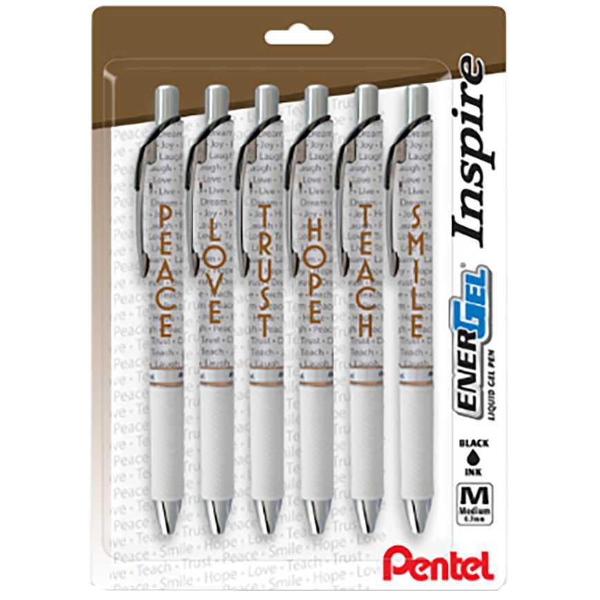 Pentel Energel Liquid Gel Pens Inspire 6 pk.
