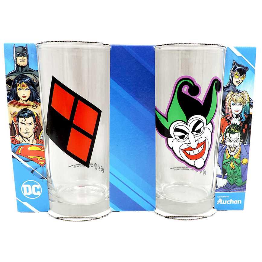 DC Comics Drinking Glass Set The Joker and Harley Quinn 2 pk.