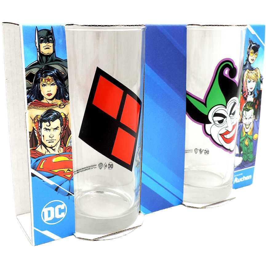DC Comics Drinking Glass Set The Joker and Harley Quinn 2 pk.