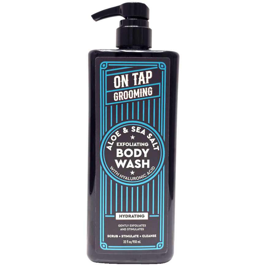 On Tap Grooming Exfoliating Body Wash Aloe &amp; Sea Salt 32 oz.