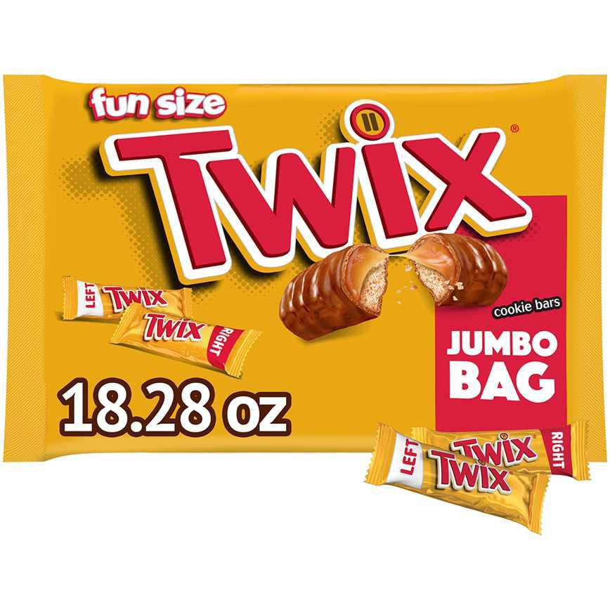 Twix Fun Size Cookie Bars Jumbo Bag 18.28 oz