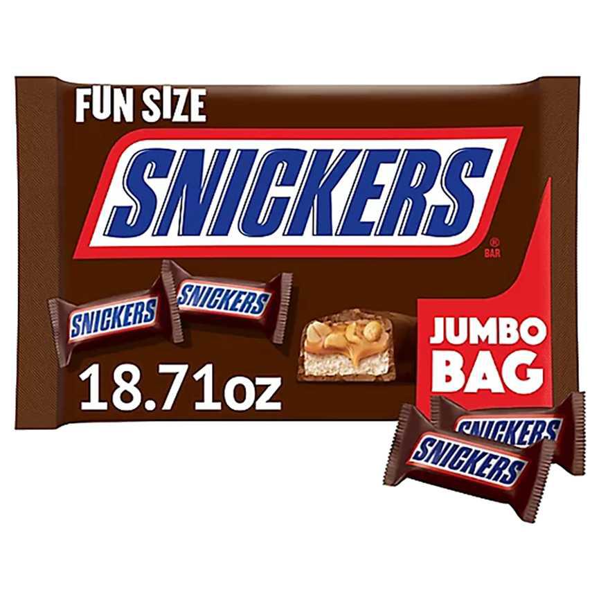 Snickers Fun Size Chocolate Candy Jumbo Bag 18.71 oz