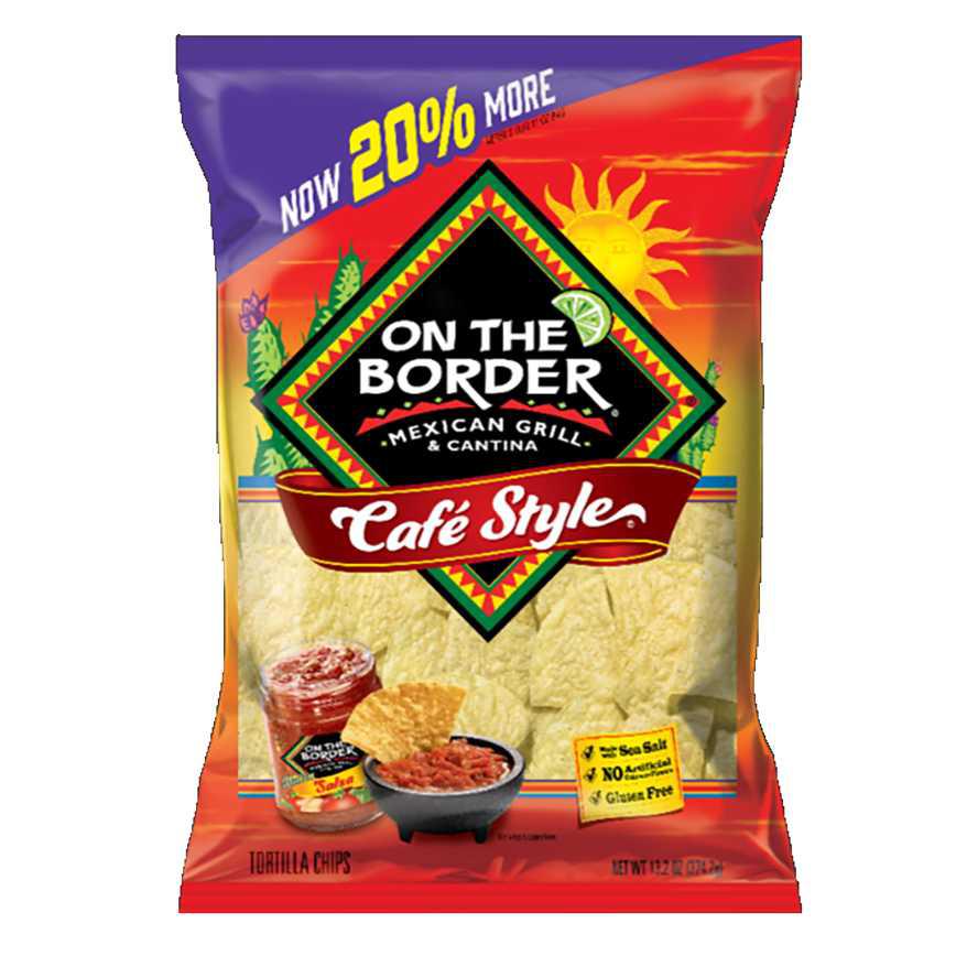 On the Border Tortilla Chips Cafe Style 13.2 oz.