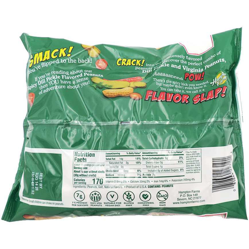 Hampton Farms Peanuts Spicy Dill Pickle 18 oz.