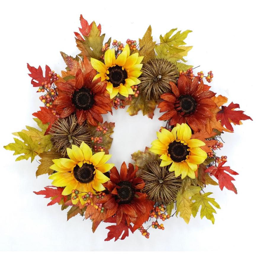 Sunflower Wreath 24"