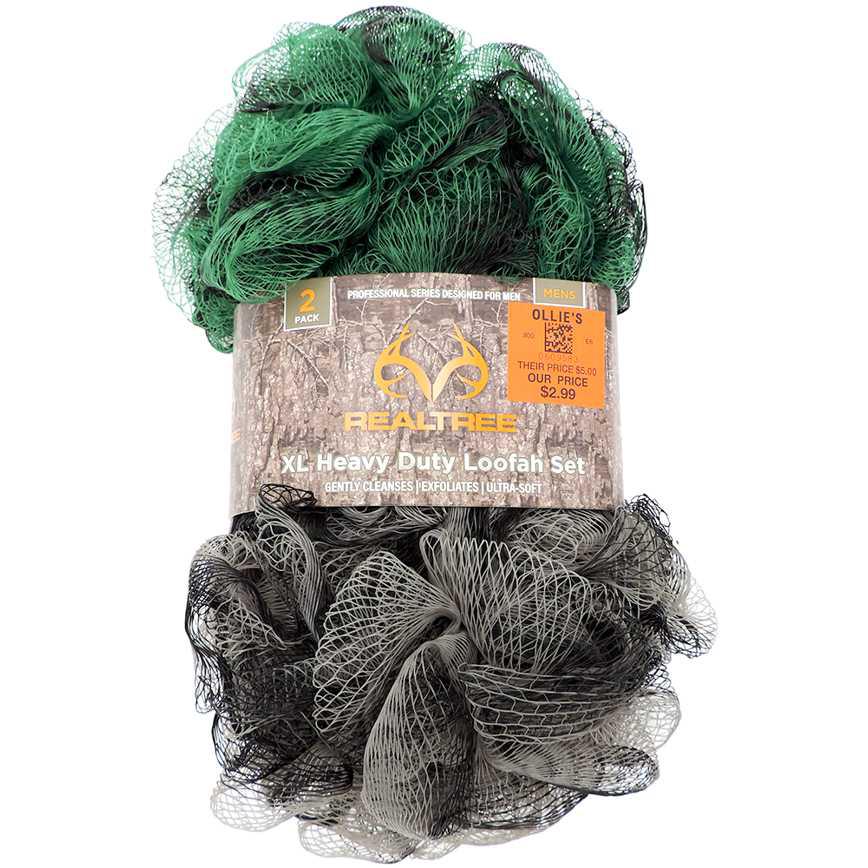 Realtree XL Heavy Duty Loofah 2 pk