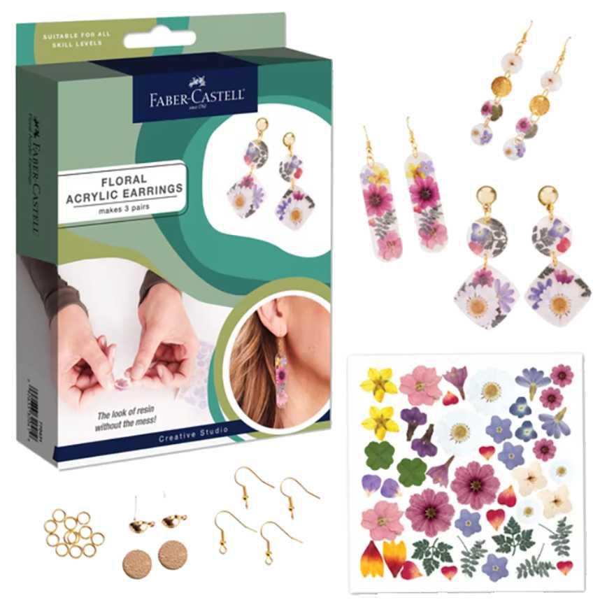 Faber Castell Earring Acrylic Kit Floral