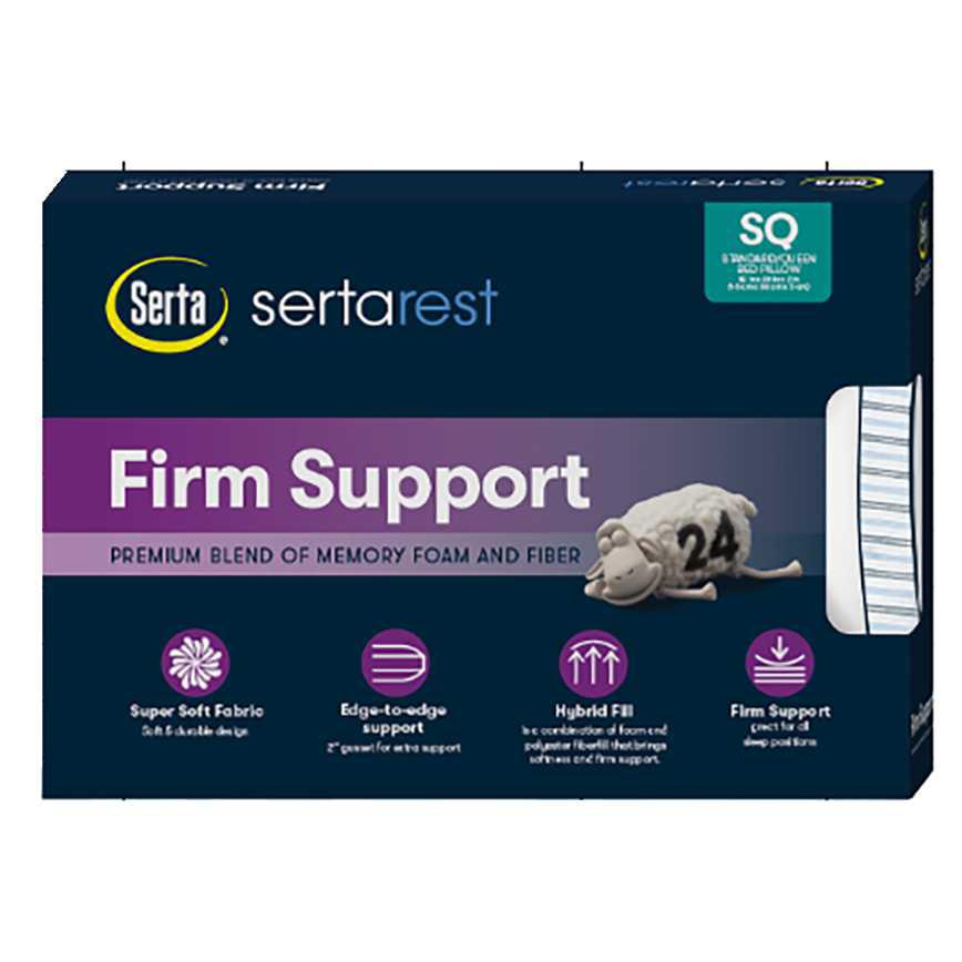 Serta Memory Foam Fiber Boxed Pillow Firm