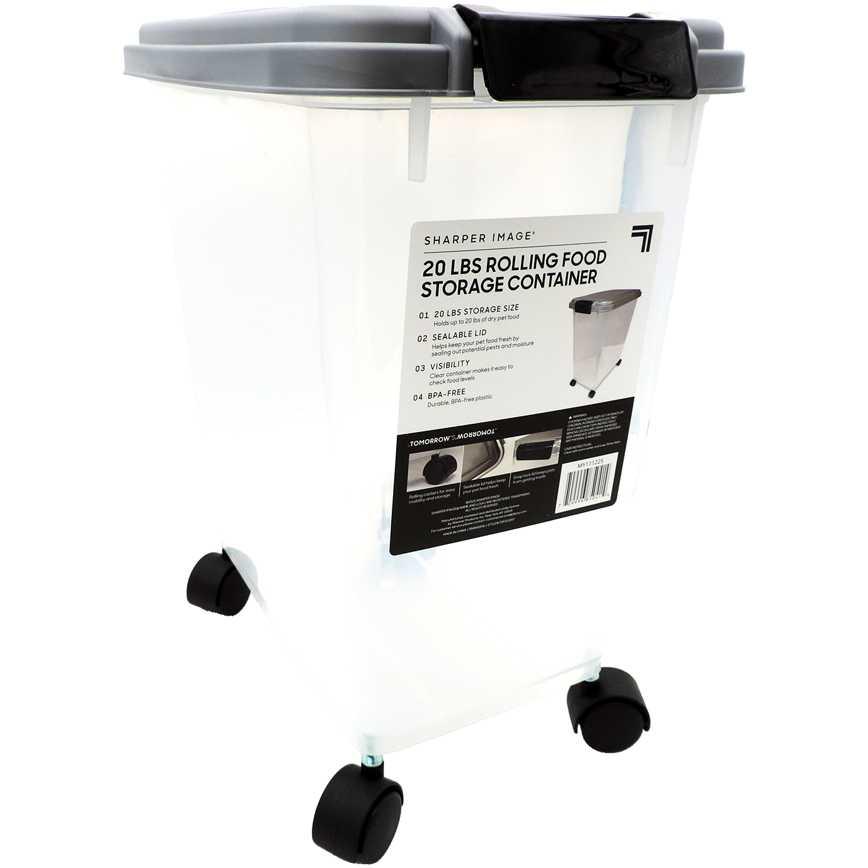 Sharper Image Rolling Pet Food Storage Container 20 lb.