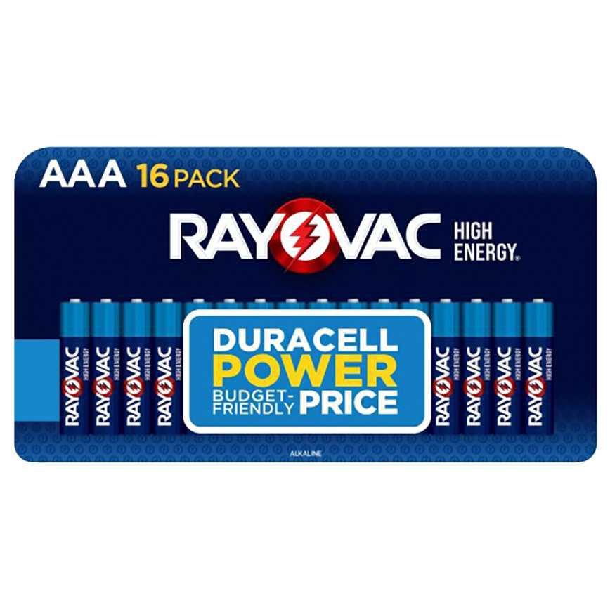 Rayovac High Energy Alkaline Batteries AAA 16 pk.