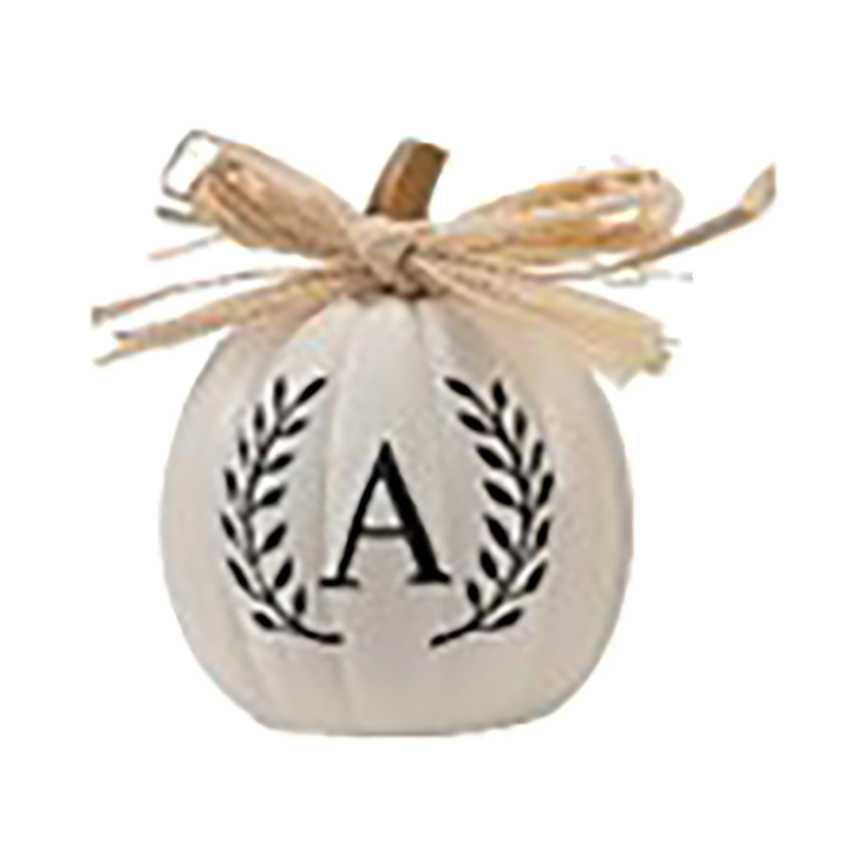 Mini Monogram Pumpkin 4"