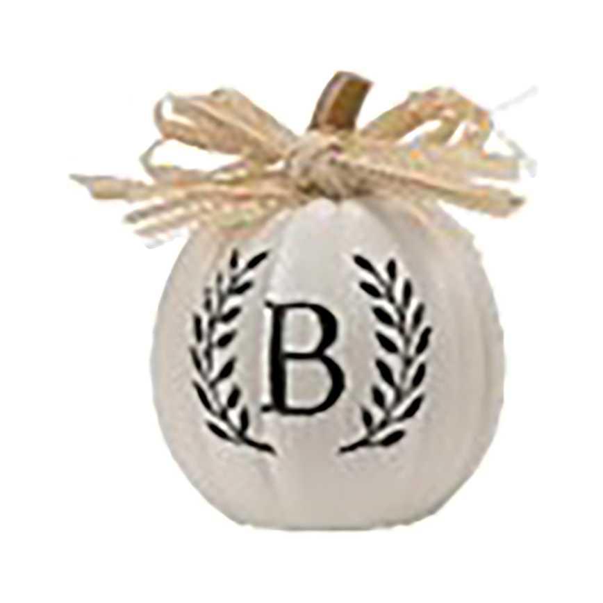 Mini Monogram Pumpkin 4"